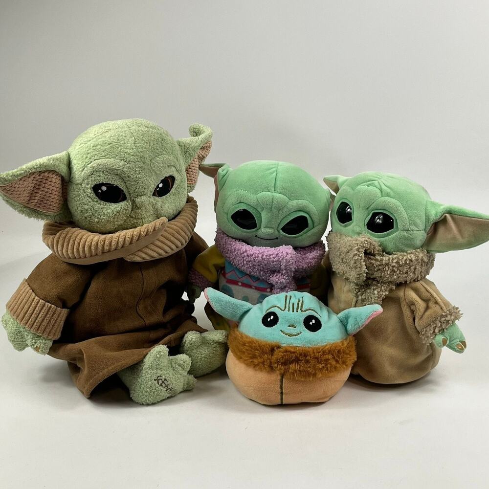 Star Wars Grogu Baby Yoda Plush Lot 4pc Set Scentsy Buddy Reversible Easter